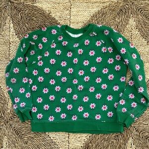 Hanna Andersson Green Floral Sweatshirt